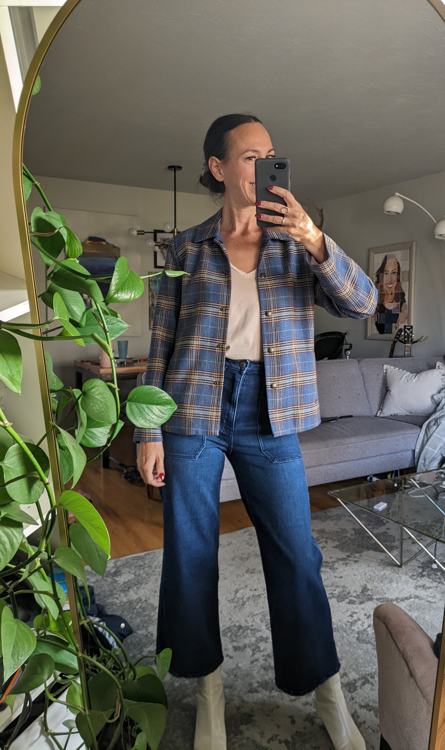 Vintage plaid jacket. Fits S/M