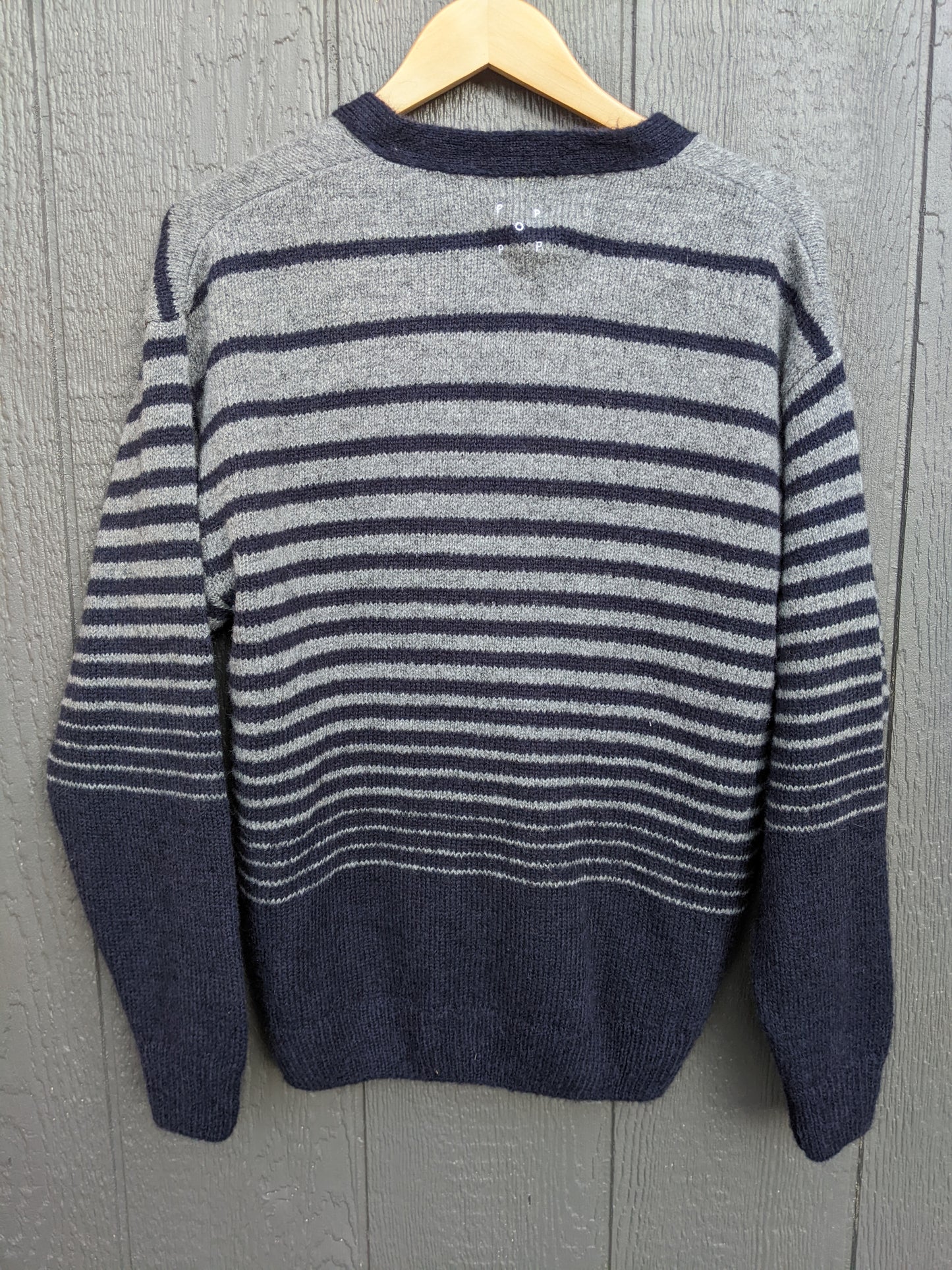 Pop Trading Company Knitted navy and grey Cardigan sz S