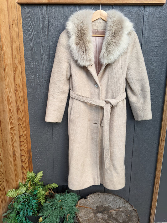 Vintage wool blend jacket sz 12 (fits smaller IMO) with fox fur collar