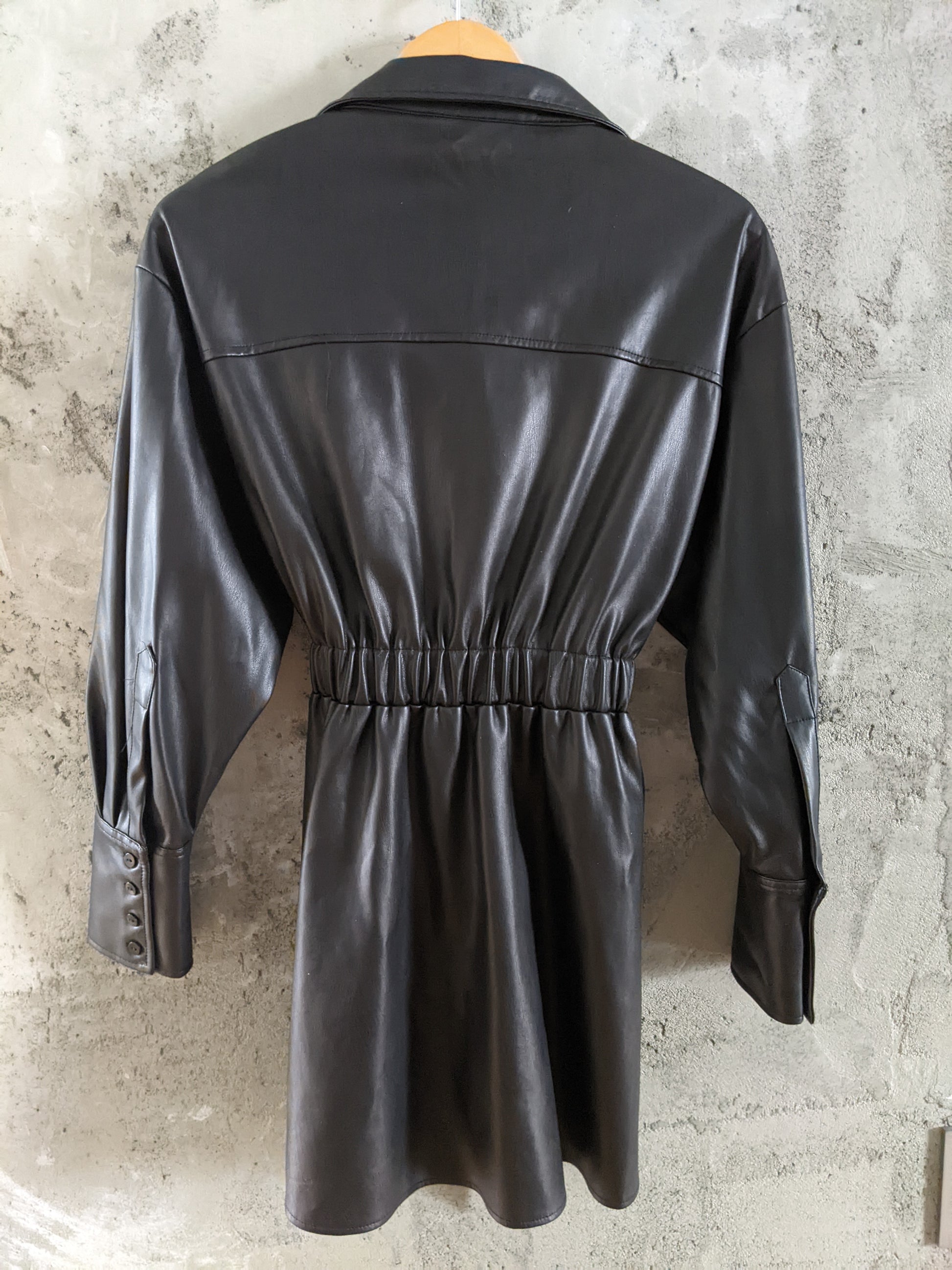 fitted lace wedding dress Zara faux leather belted shirt dress sz M. Kristen's Consignment fitted lace wedding dress Zara faux leather belted shirt dress sz M. Kristen's Consignment