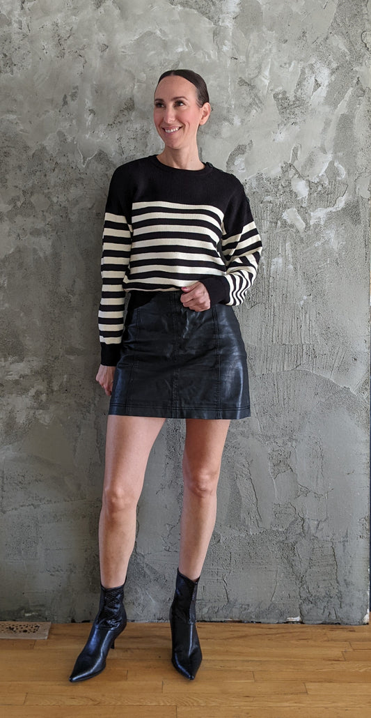 Pink Martini striped sweater sz XS