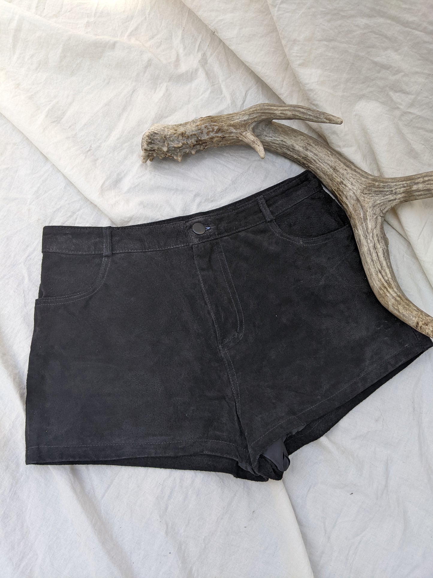 F21 genuine suede high waist shorts sz S