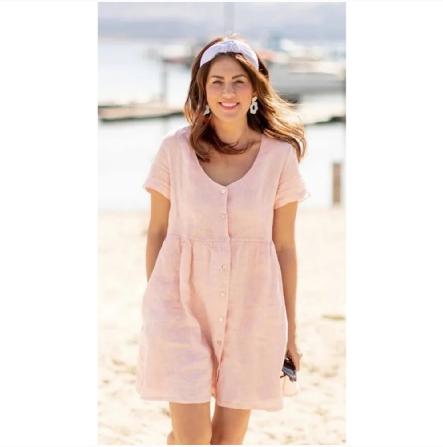 Jillian Harris x Priv "The Hamptons 100% Linen Dress sz XXL