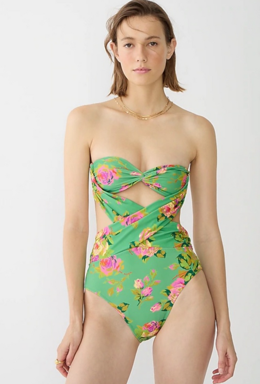 NWT! J Crew criss cross bathing suit sz 4