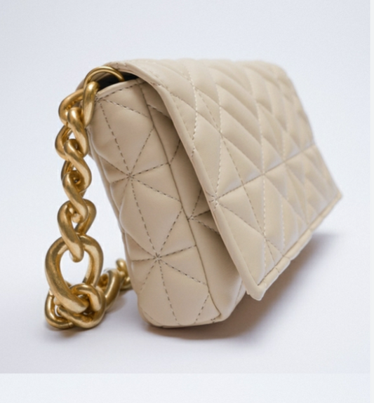 NWT! Zara quilted chain strap bag