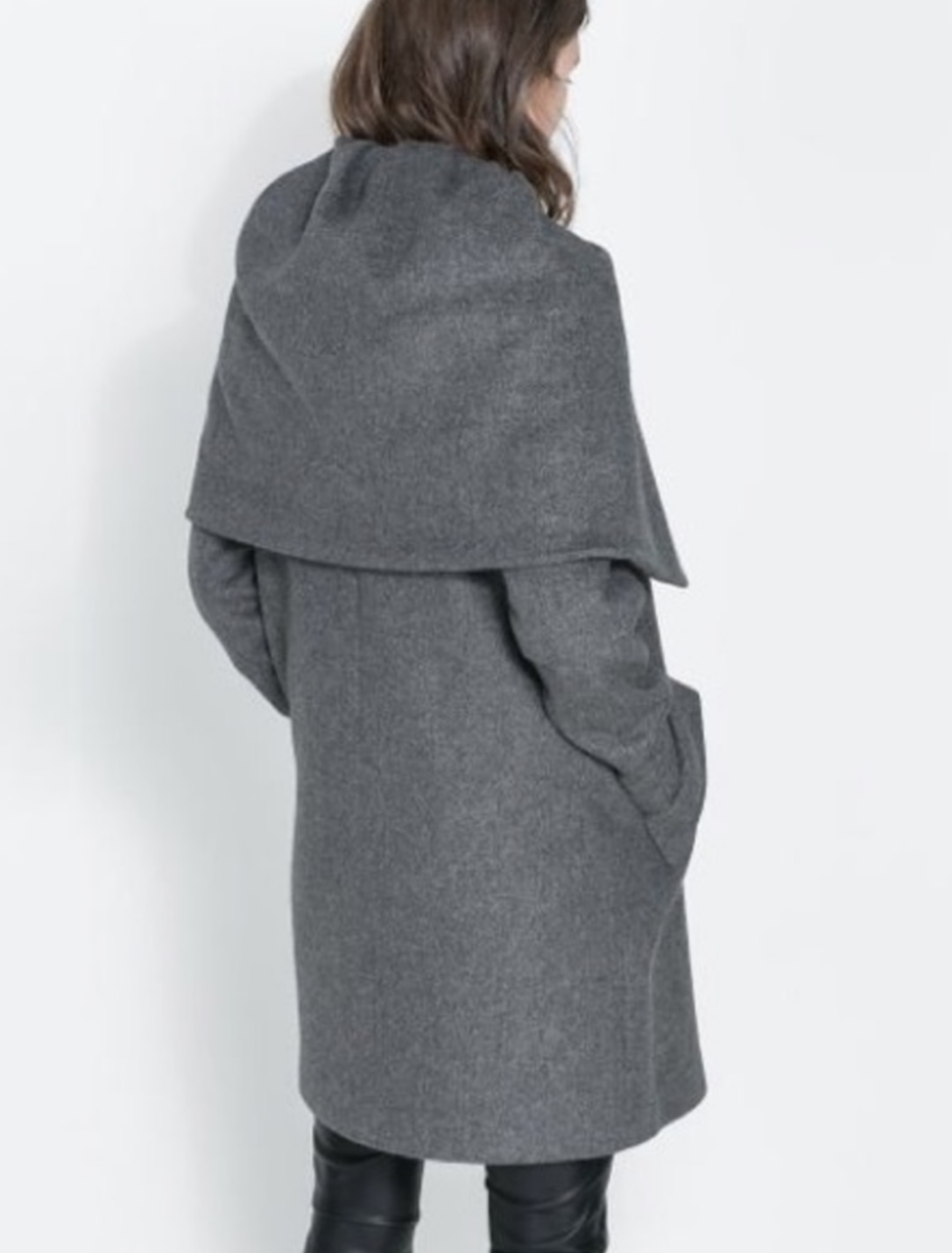 Zara wraparound collar coat sz S