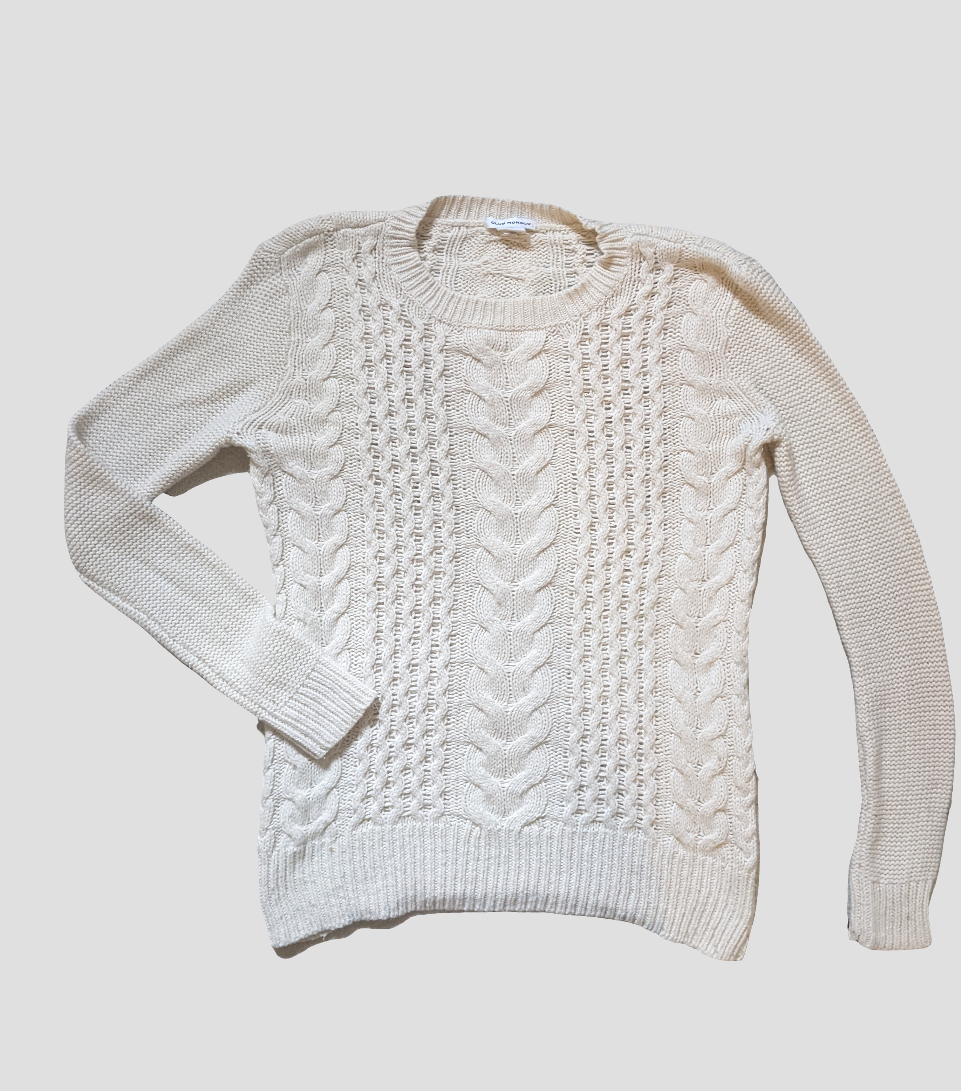 Club Monaco cableknit sweater sz S