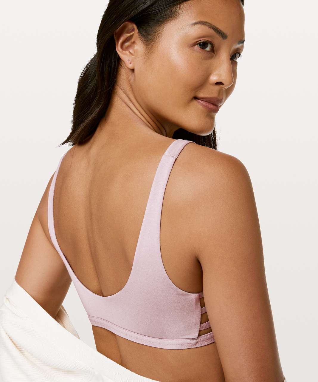 LULULEMON Simply Gathered Bralette light pink sz M