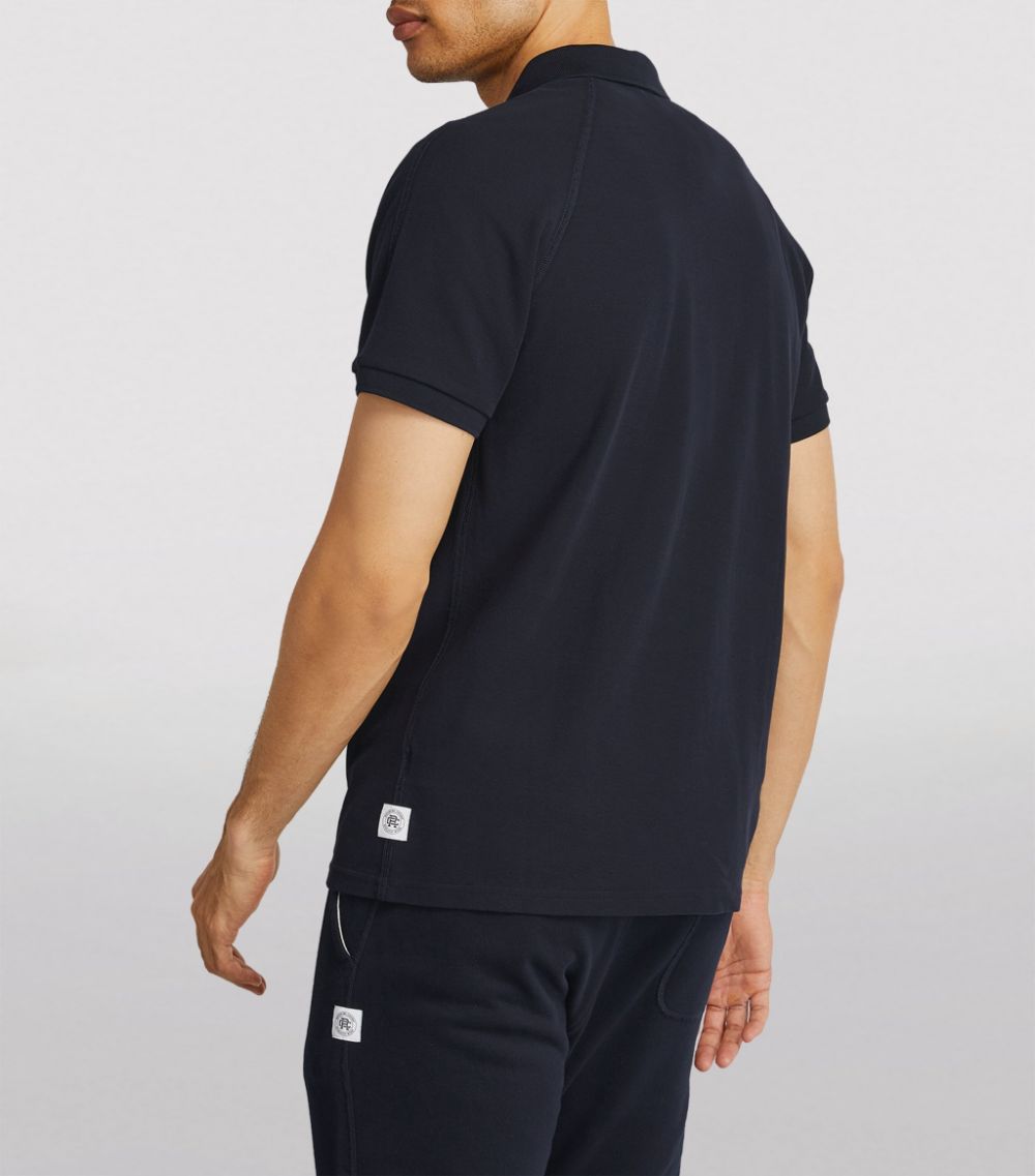 Reigning Champ navy Athletic Pique Polo sz XL