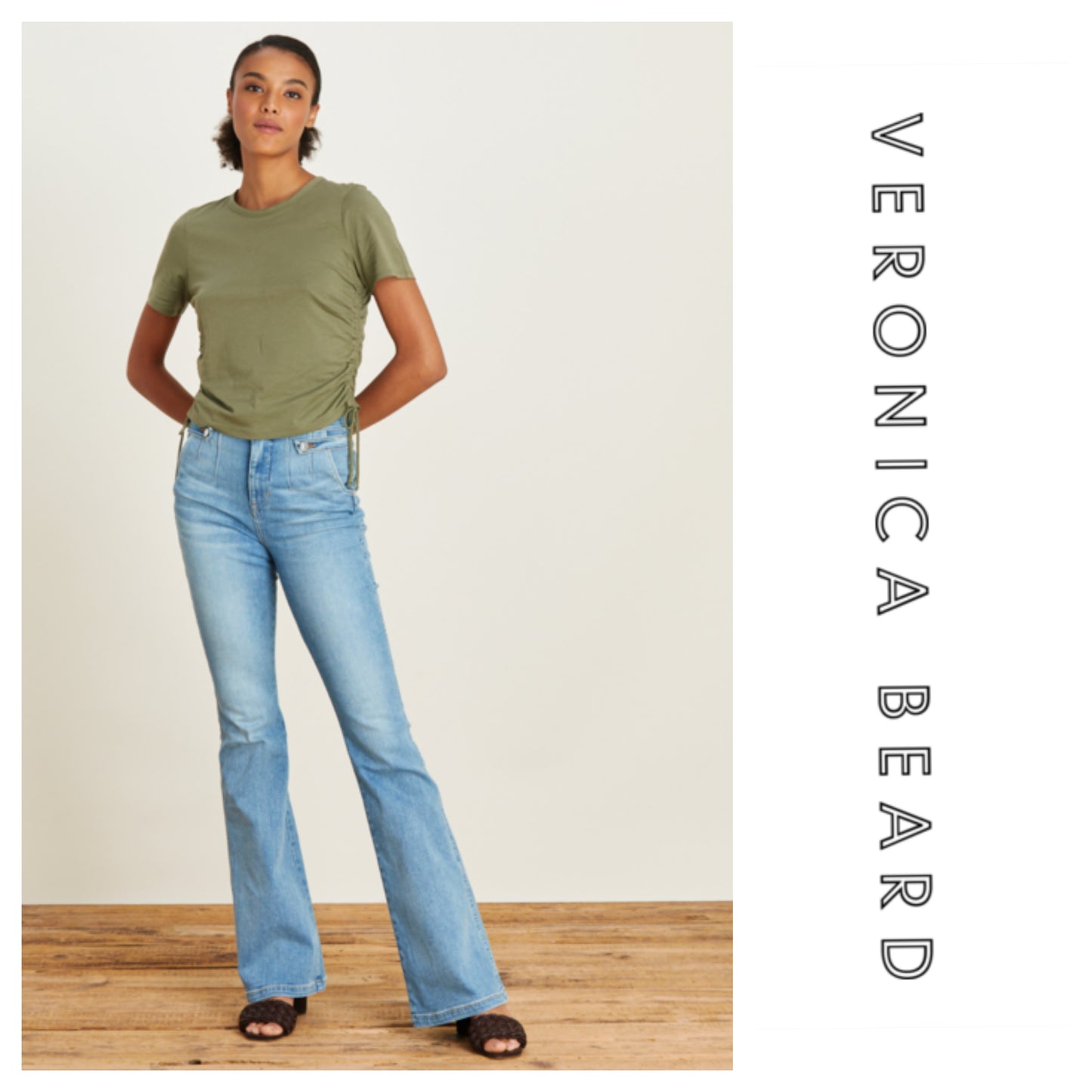 NWOT! Veronica Beard Jean
Tazi Tee in Moss sz XS (relaxed)