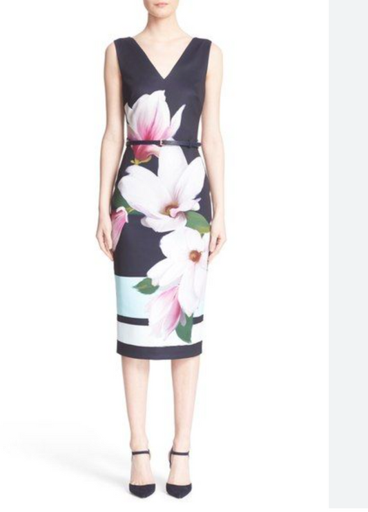 NWT! Ted Baker "Aviah" belted dress sz Ted4 (US size 10)