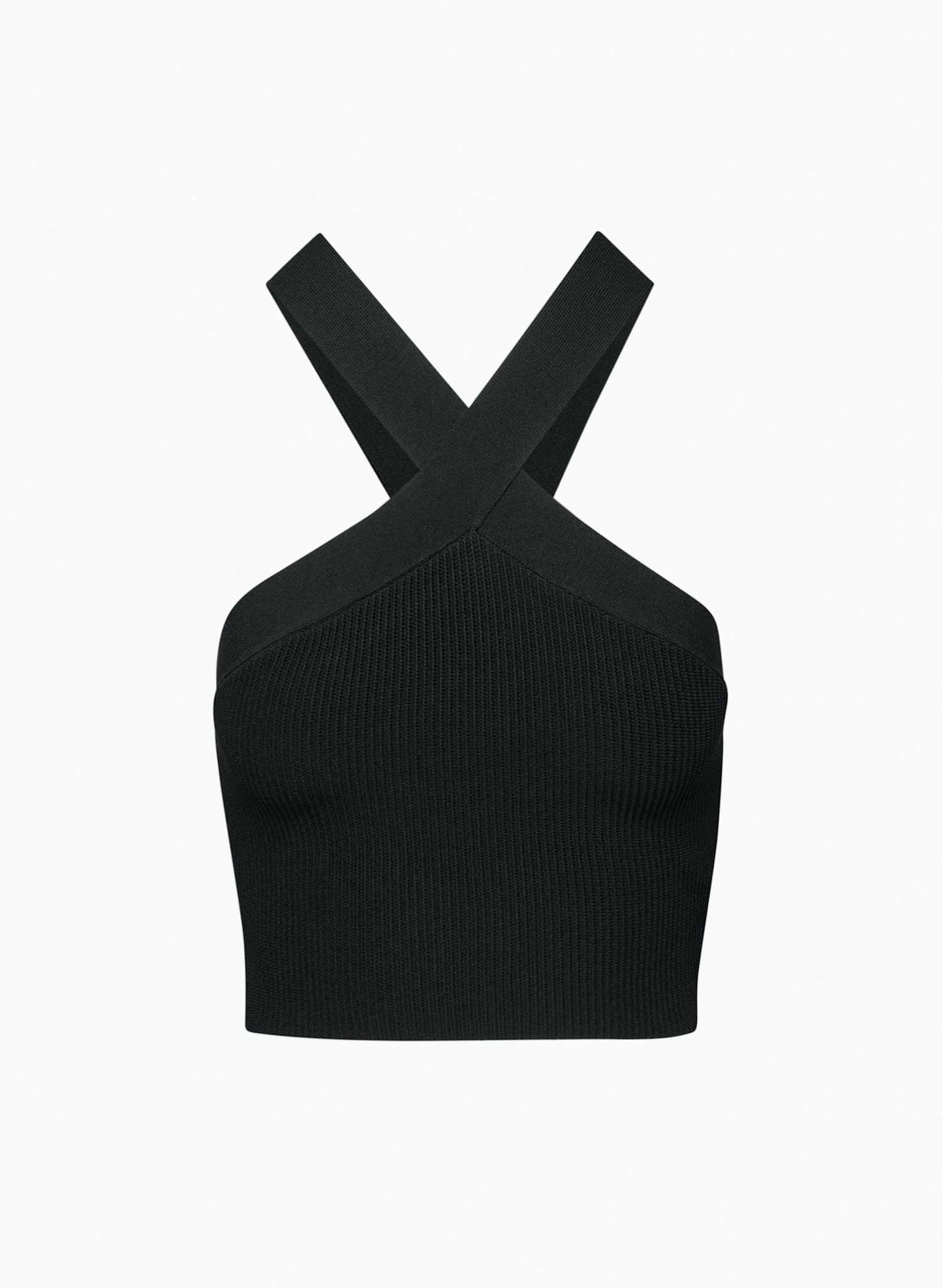NWT! Babaton Sculpt Knit Criss Cross Cropped Tank sz Lrg