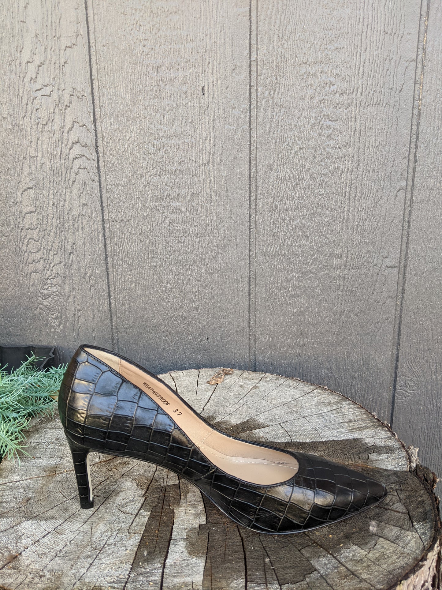 New!! RON WHITE "Cindy Croco Weatherproof leather" sz 37