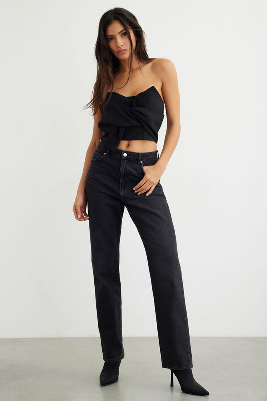 Dynamite Knot Front Bustier Top sz M