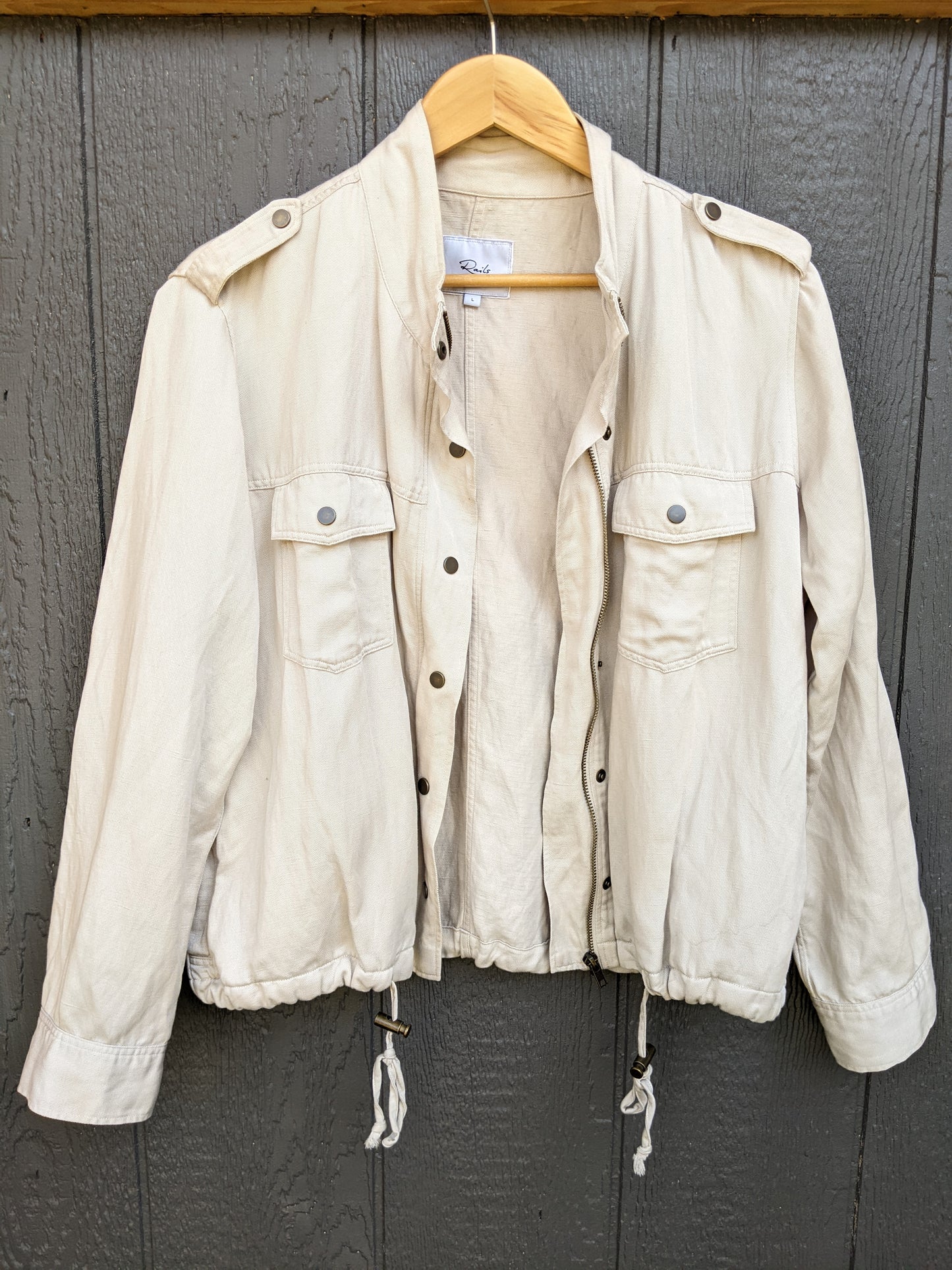 RAILS - Collins Trench Jacket in Bone sz Lrg