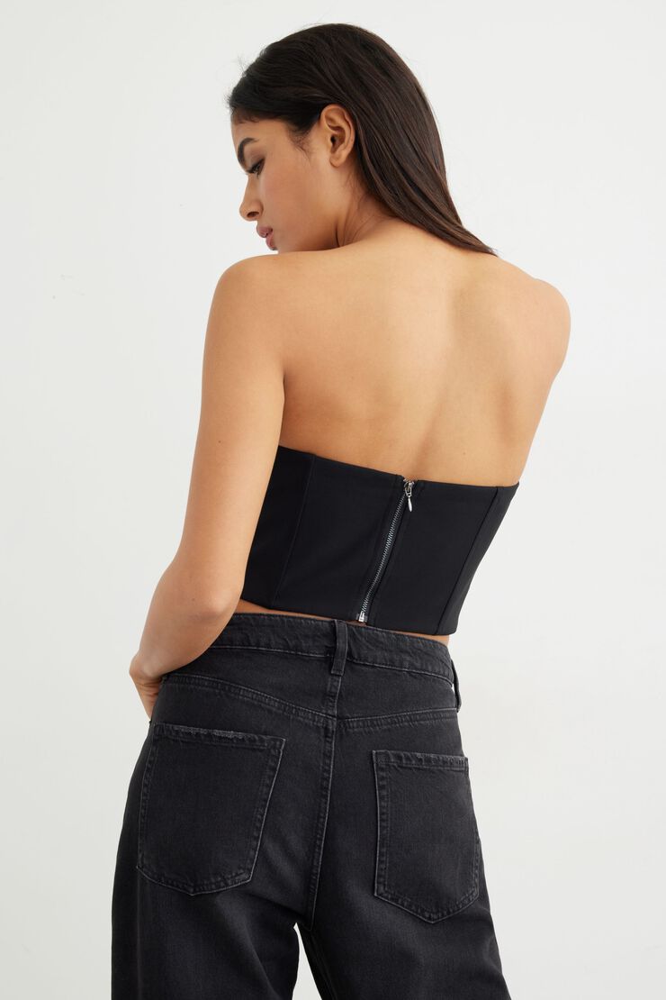 Dynamite Knot Front Bustier Top sz M