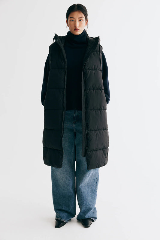 H&M hooded puffer vest sz S (fits S/M)
