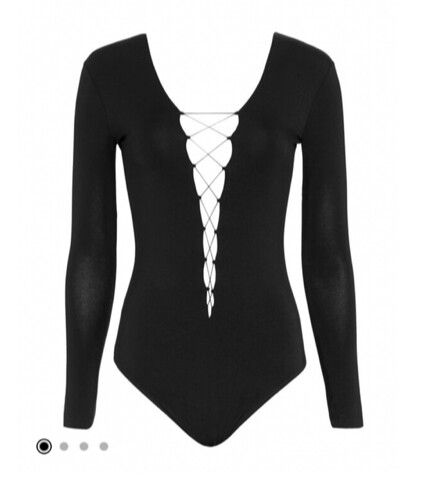 T by Alexander Wang Lace-Up Bodysuit sz Lrg.