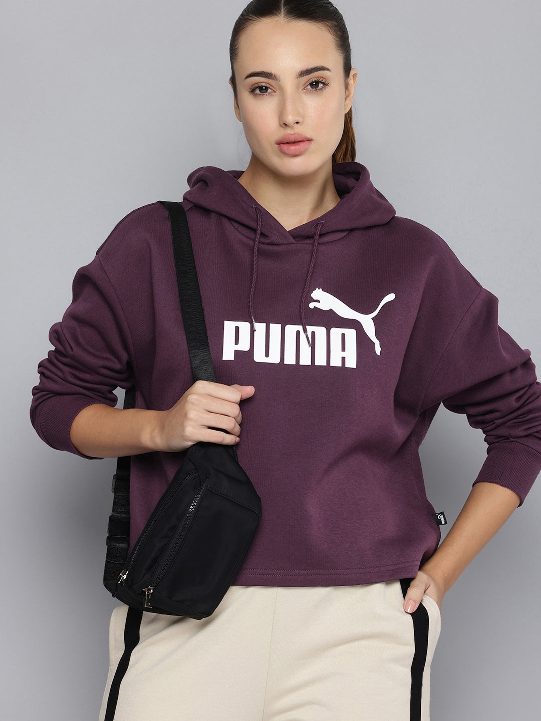 Puma crop hoodie sz M