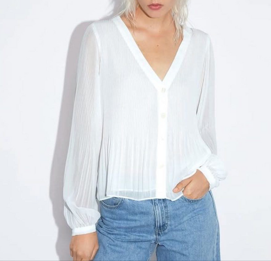 Zara pleated top. Fits S/M