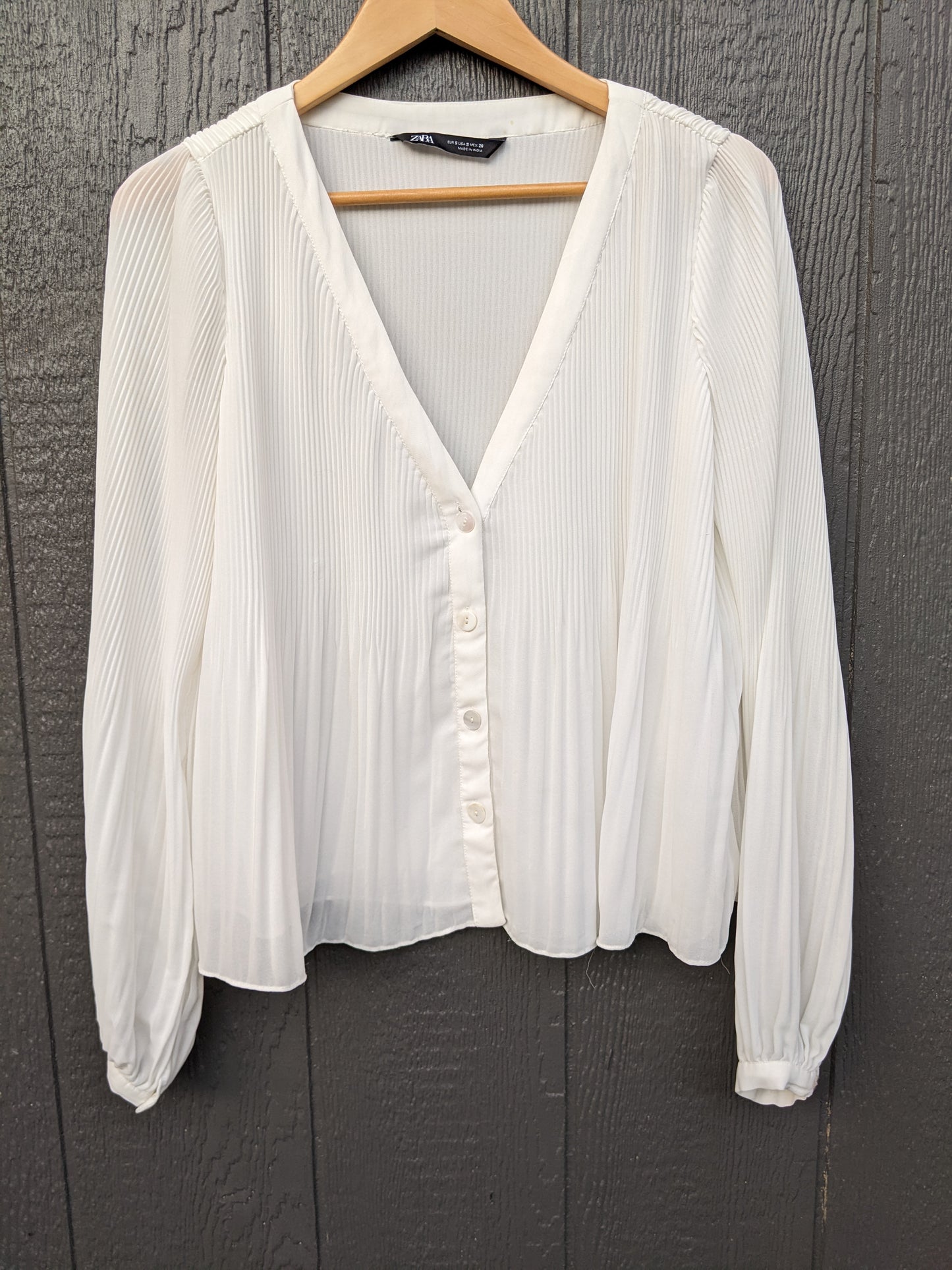 Zara pleated top. Fits S/M