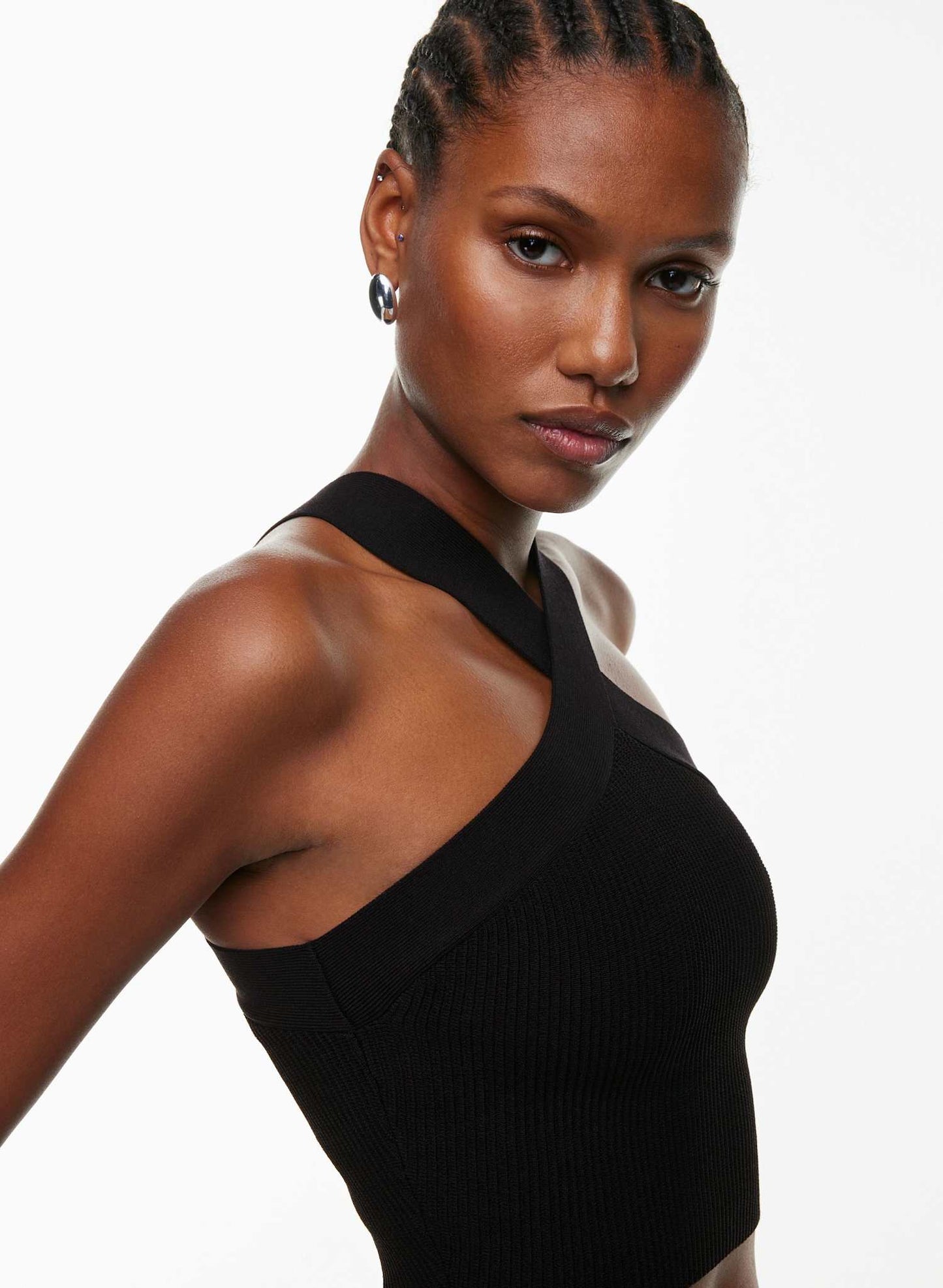 NWT! Babaton Sculpt Knit Criss Cross Cropped Tank sz Lrg