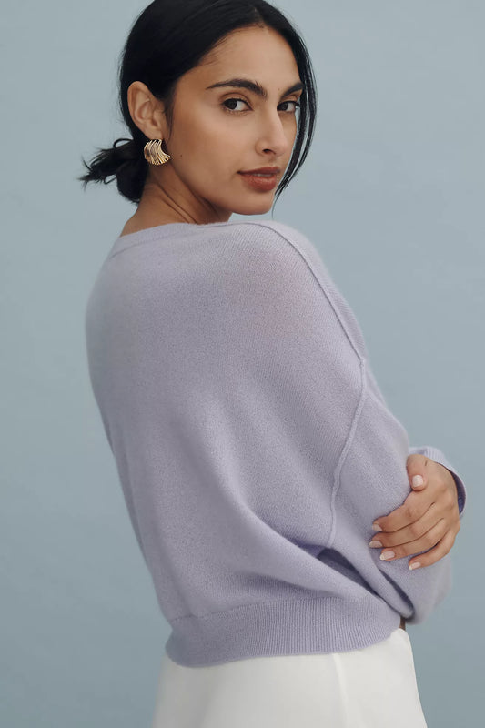Anthropologie Pilcro "The Alani Cashmere Sweater: Crop Crew-Neck Edition" sz M