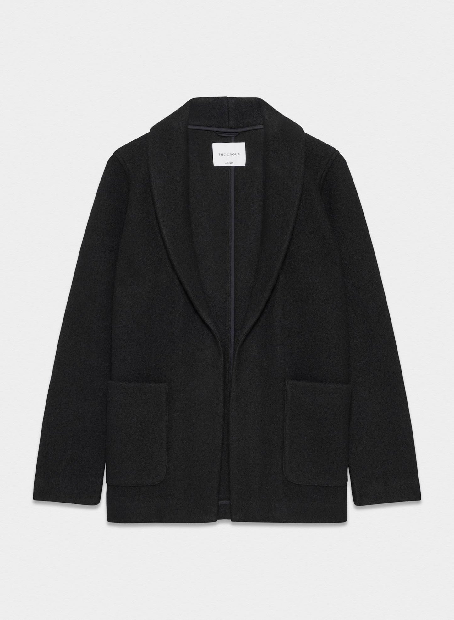 Group Babaton "Elongated Merino Wool Shawl Jacket" sz XS (relaxed)