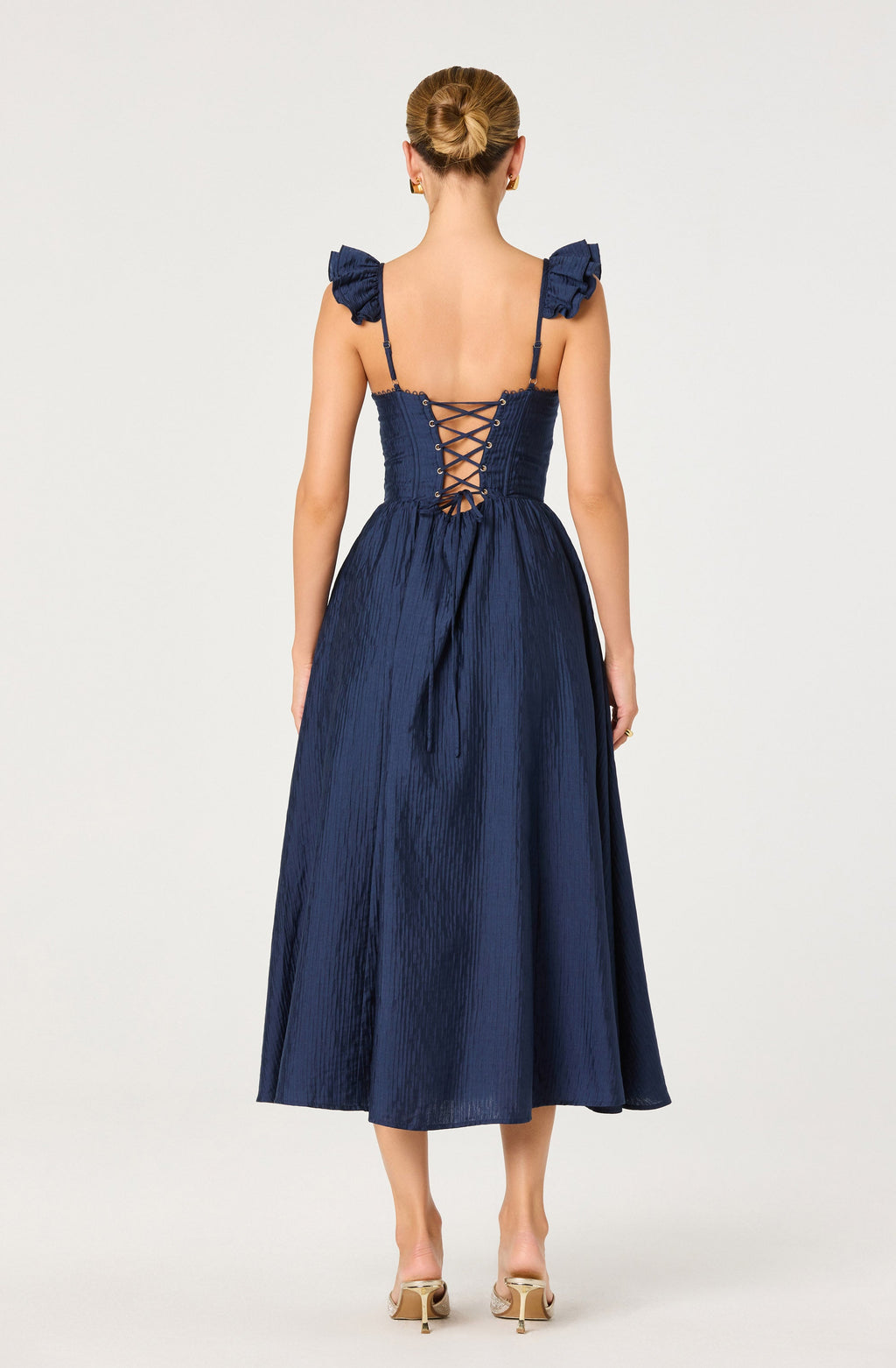 NWT! Astr the Label "Wedelia Bustier Midi Dress" sz Lrg