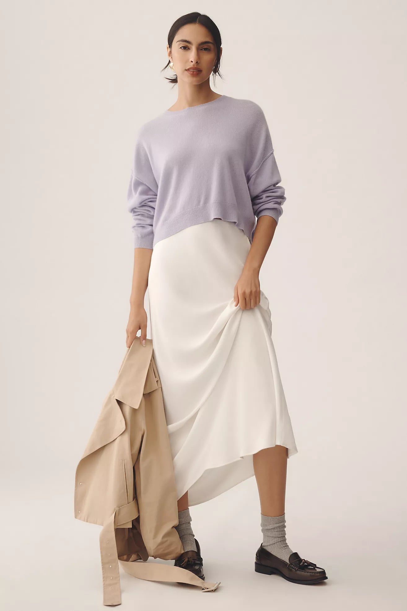 Anthropologie Pilcro "The Alani Cashmere Sweater: Crop Crew-Neck Edition" sz M