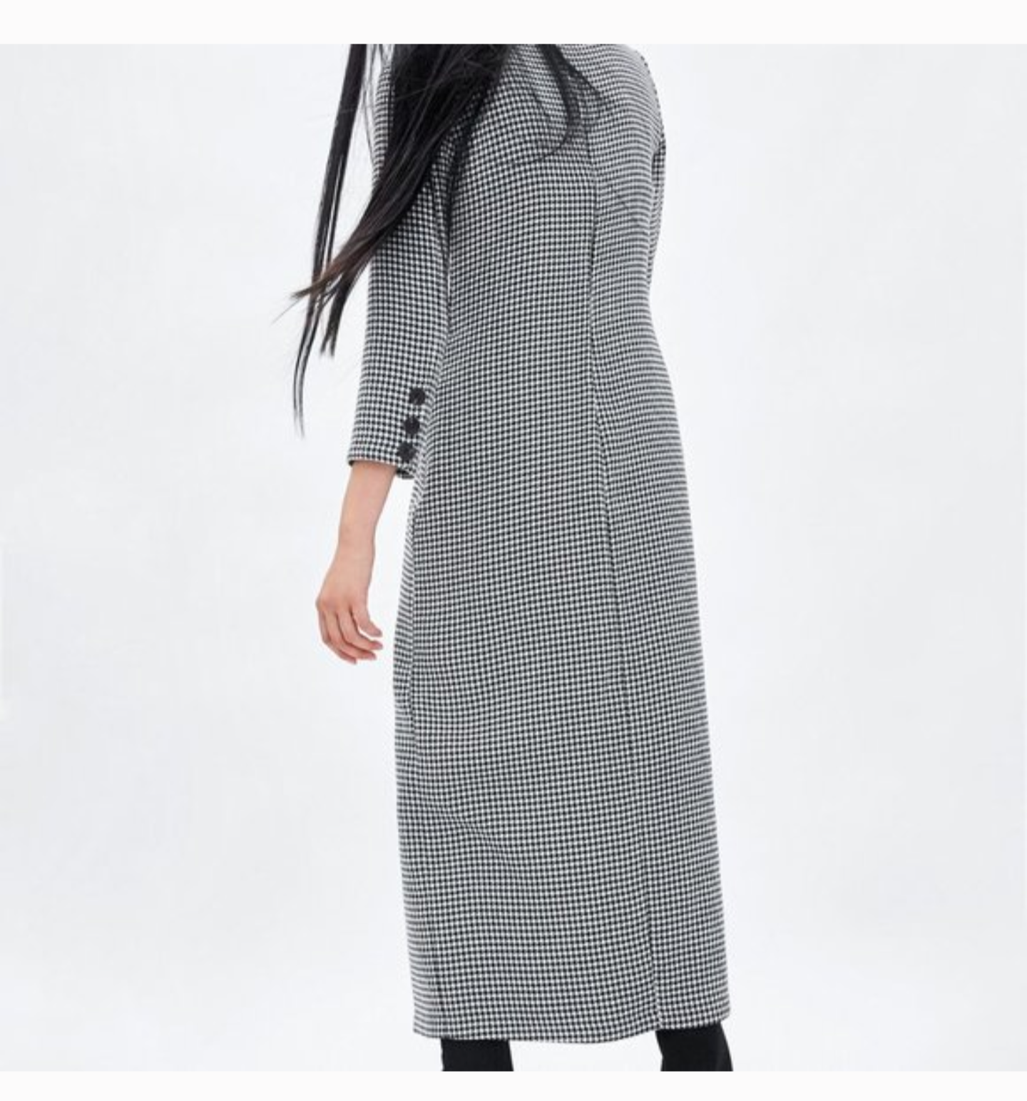 Zara houndstooth knit maxi dress sz Lrg