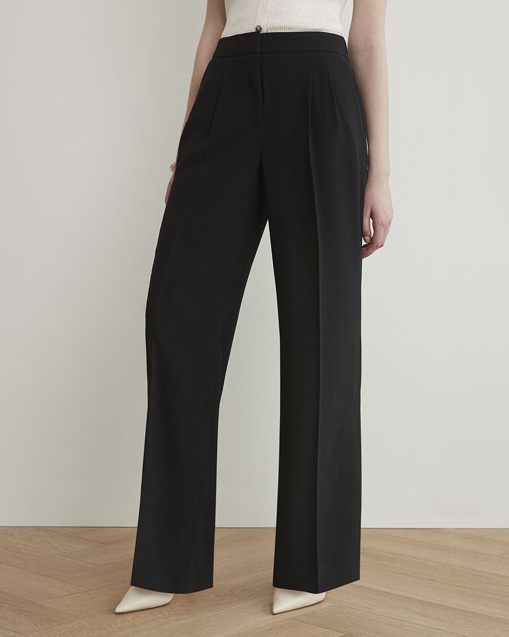 NWT! RW&Co High-Rise Wide-Leg Long Satin Pant sz 14