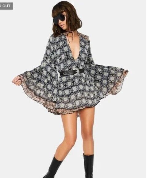 FREE PEOPLE "Gabi mini dress". Fits S-Lrg