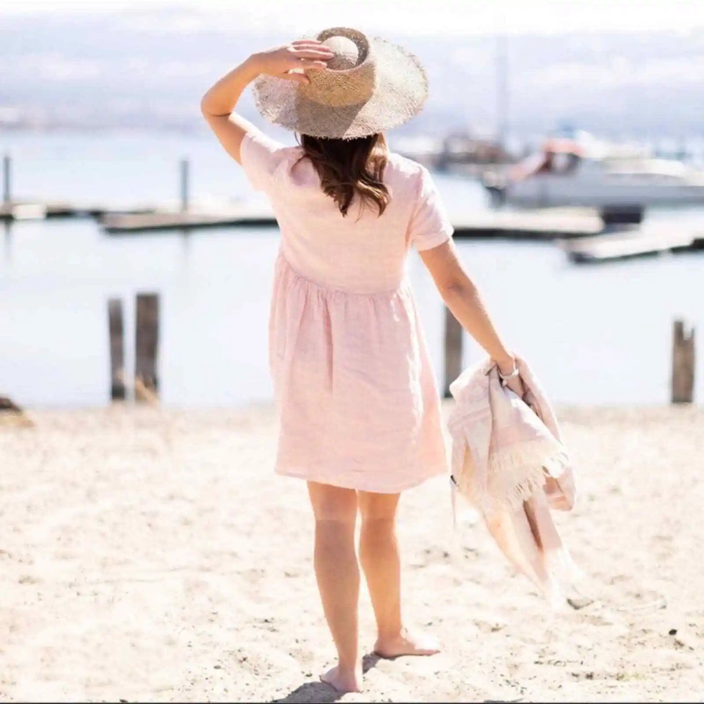 Jillian Harris x Priv "The Hamptons 100% Linen Dress sz XXL