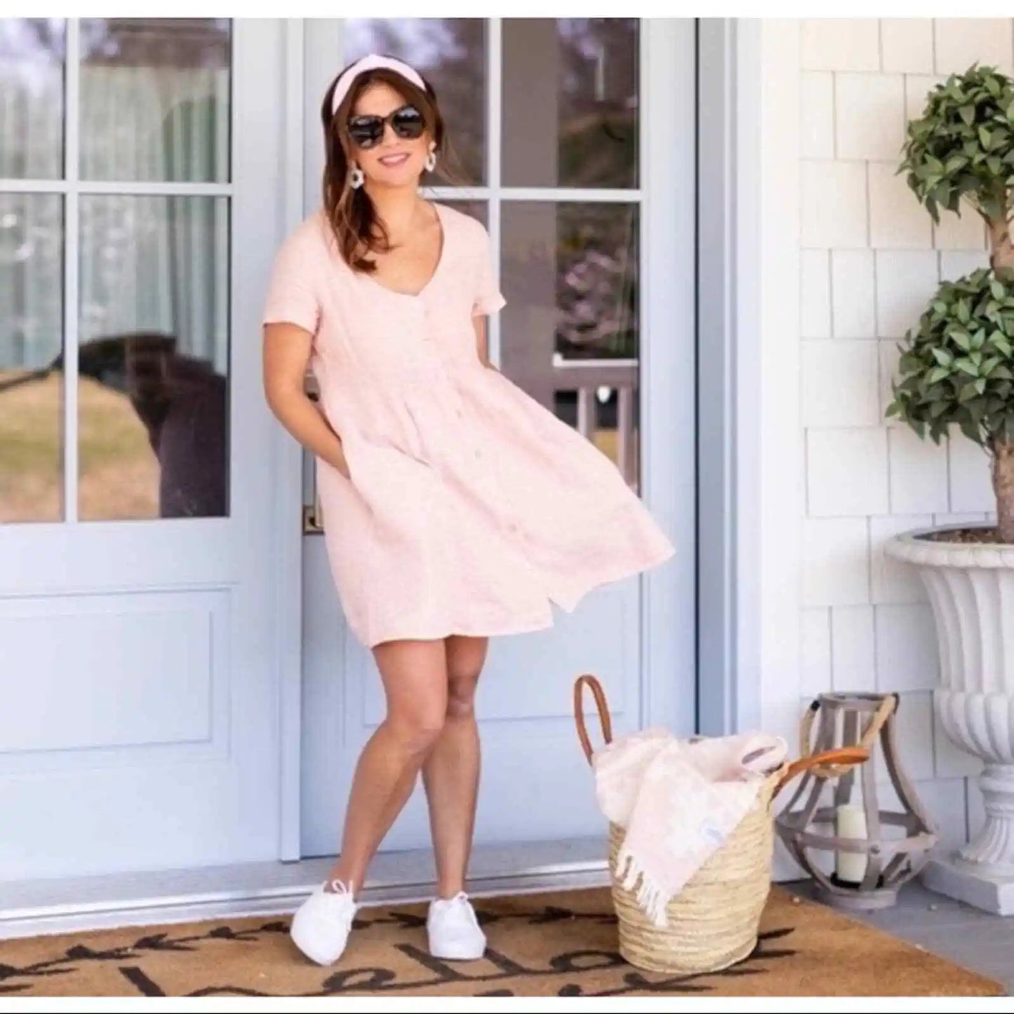 Jillian Harris x Priv "The Hamptons 100% Linen Dress sz XXL