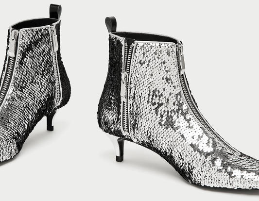 Zara sequin boots sz 40