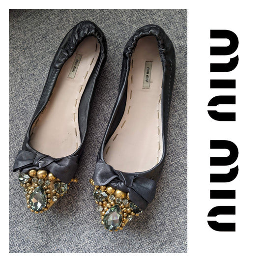 Miu Miu ballet flats sz 35.5.